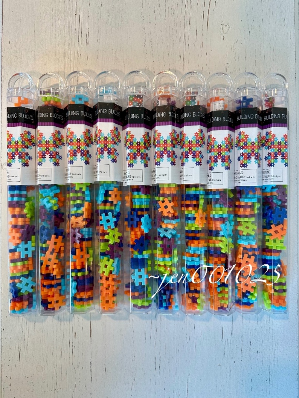 10 Sets Target Hashtag Building Blocks Multicolor
